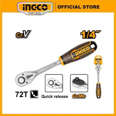 Cần siết hai chiều INGCO HRTH0814 1/4 inch ( 45 răng) chiều dài 158mm