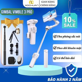 Gimbal VIMBLE 3  chống rung cho điện thoại 3 trục, Tay cầm gimbal chống rung quay video, Gậy quay phim chống rung