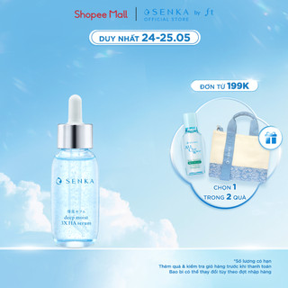 Serum Siêu Cấp Ẩm Giảm Nhăn Không Cồn Senka Deep Moist 3X HA 30ml: Da Đàn Hồi Căng Mướt