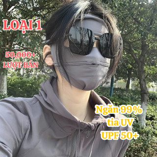 Khẩu trang toàn mặt chống 99% tia UV, khẩu trang ninjia hai lớp chống nắng UPF 50+ GANA