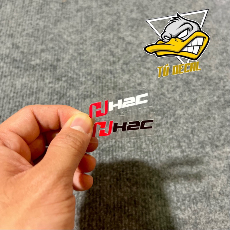 Tem Logo Sticker Mini Nhãn Dán Chữ H 2 C Lột Seal Dán Xe Máy Phối Màu Đen Trắng, Decal Bền Màu Chống Nước - MinhTuDecal
