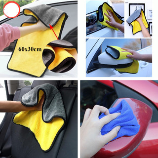 [FREESHIP] KHĂN LAU XE 2 LỚP SIÊU THẤM 30*30cm, 30*60cm - KHĂN XANH 30*70cm