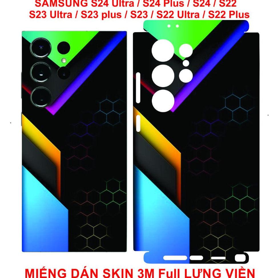 Miếng dán Skin Full lưng viền SAMSUNG S24 Ultra / S24 plus/ S23 Ultra / S22 / S23 plus/ S22 plus, S2