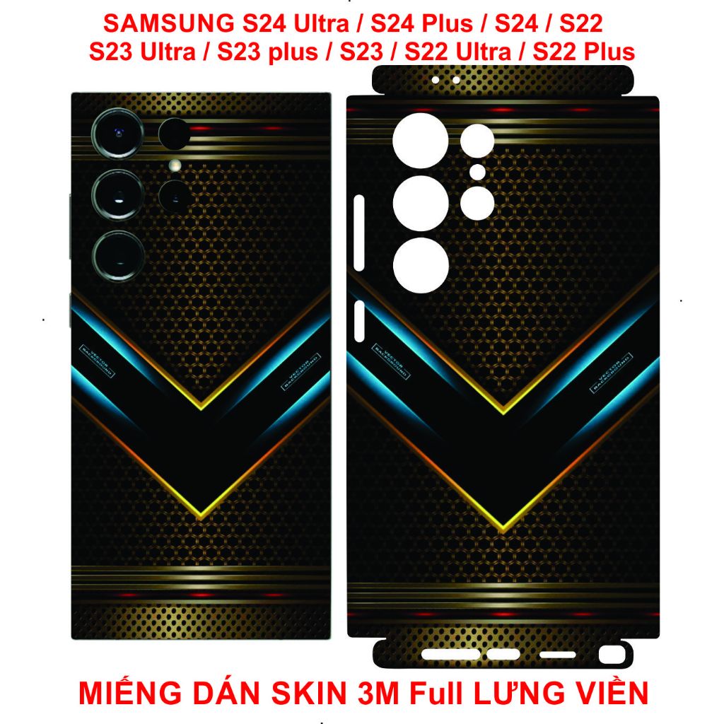 Miếng dán Skin Full lưng viền SAMSUNG S24 Ultra / S24 plus/ S23 Ultra / S22 / S23 plus/ S22 plus, S2