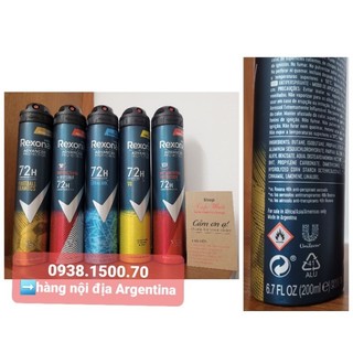 Xịt khử mùi nam rexona motionsense 72h ❌hàng nội địa argentina