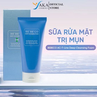 Sữa rửa mặt dành cho da dầu, mụn,giúp làm sáng da thu nhỏ lỗ chân lông BEBECO AC-T-Line Deep Cleansing Foam