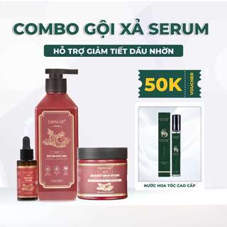 Bộ chăm sóc tóc toàn diện DANNGOC gồm dầu gội - kem xả - serum thảo dược hỗ trợ giảm dầu, dưỡng và phục hồi tóc