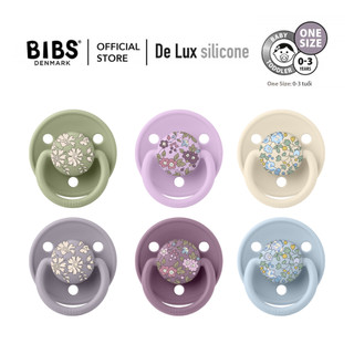 Ti ngậm Bibs Liberty Delux núm tròn silicone 1 size cho bé 0-36m nhập khẩu Đan Mạch chính hãng