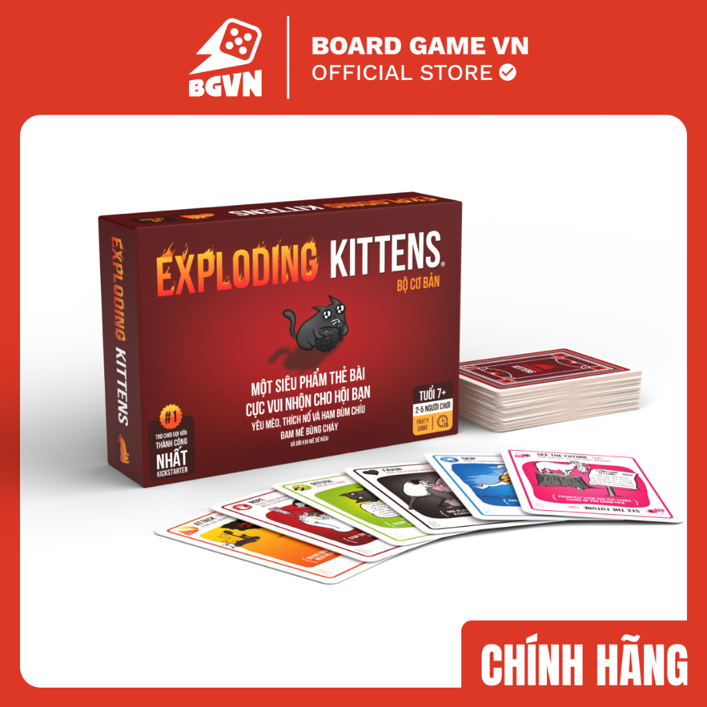 Exploding Kittens | Mèo nổ | Card game vui nhộn | Chính hãng tại Việt Nam | Board Game VN