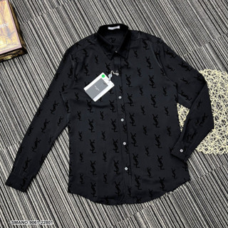 Áo Sơ Mi Nam Dập Hoạ Tiết YLS LV Cao Cấp - Áo Sơ Mi Nam Nữ Dập Chữ Siêu Đẹp 2024