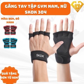 Găng tay tập gym SKDK 304 - Găng tay tập gym kết hợp bảo vệ cổ tay thời trang chính hãng SKDK ( mới)