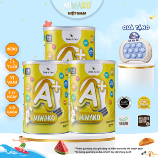 Sữa Công Thức Thực Vật Hữu Cơ Miwako A+ 400g Vị Vani x 3 Hộp (1.2kg) - Miwako Official Store