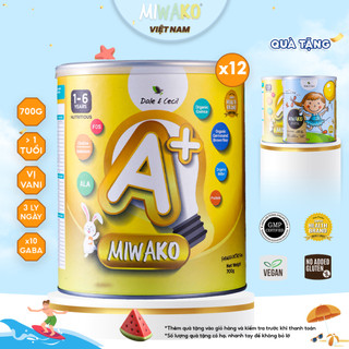  Sữa Công Thức Thực Vật Hữu Cơ A+ 700gr vị Vani Thùng 12 hộp (8.4kg)- Miwako Việt Nam