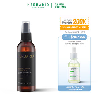 Nước xịt dưỡng tóc tinh dầu Vỏ Bưởi Pomelo và Bồ Kết Herbario 100ml