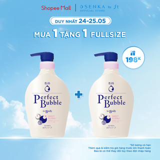  Sữa tắm dưỡng ẩm hương hoa dịu ngọt Senka Perfect Bubble for Body Sweet Floral 500ml