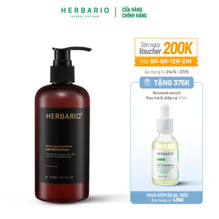 Dầu xả vỏ bưởi và bồ kết Herbario 300ml