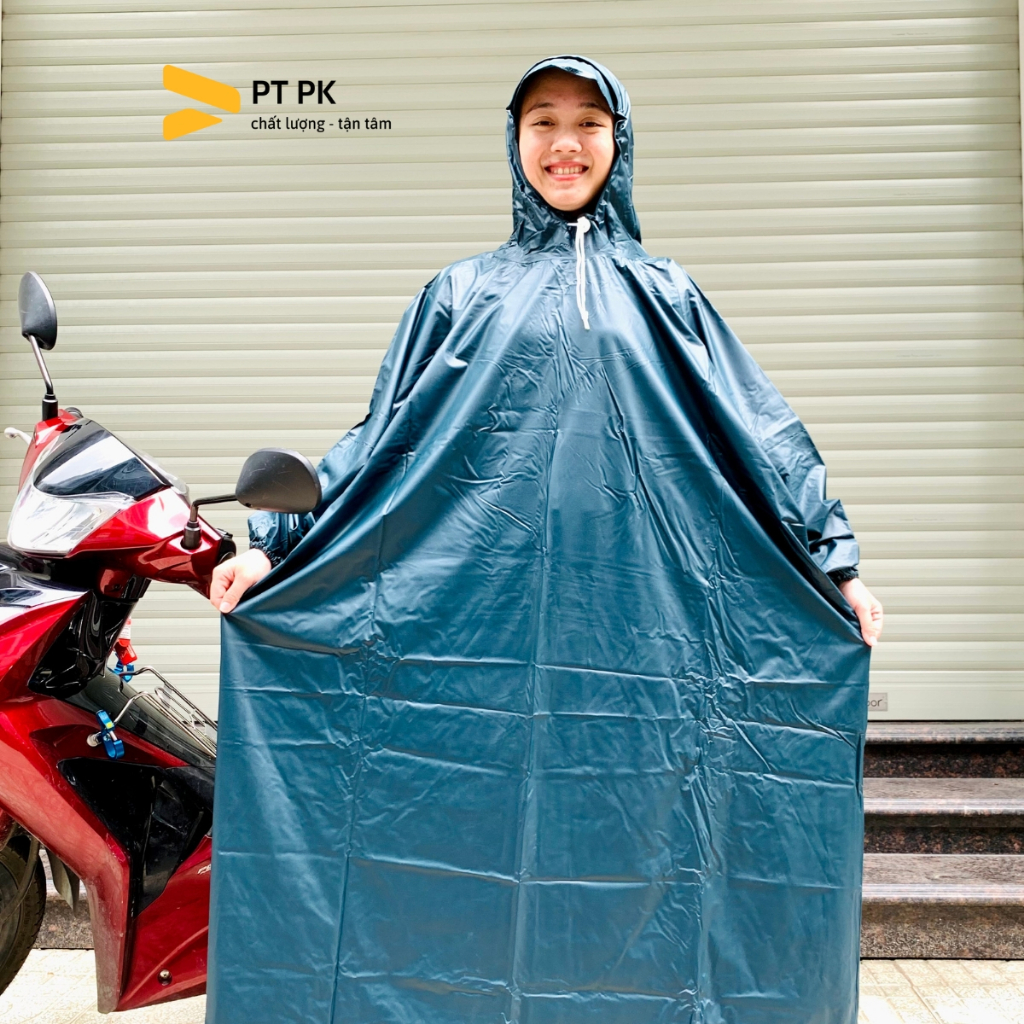 Áo mưa 1 người bít chống thấm nam nữ PVC dẻo chất lượng cao PTPK