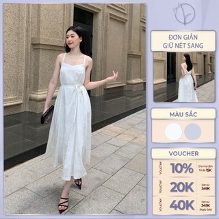 Đầm 2 dây tết đai eo ChicLy Design thiết kế sang trọng - DD736