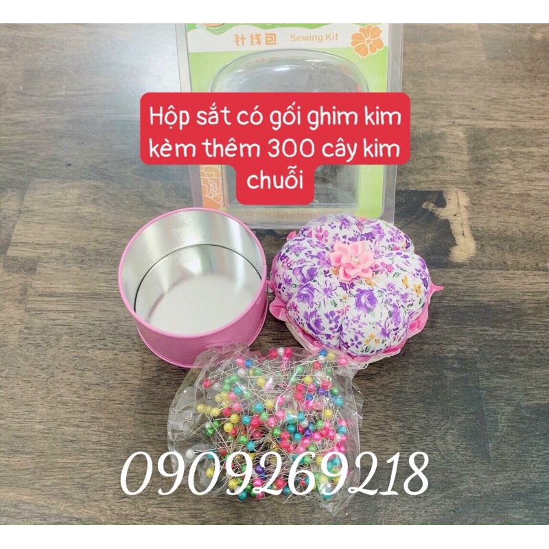 Gối ghim kim ( tặng kèm 300 cây kim)
