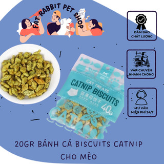bánh cá biscuits catnip giảm búi lông viêm răng hôi miệng cho mèo 20gr🐶fat rabbit🐱freeship🐱hỏa tốc nội thành