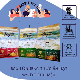bao lớn 15kg thức ăn hạt mystic cho mèo🐈🐶fat rabbit🐱freeship🐱hỏa tốc nội thành