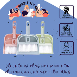 bộ chổi và xẻng hót mini dọn vệ sinh cho chó mèo tiện dụng🐶fat rabbit🐱freeship🐱hỏa tốc nội thành