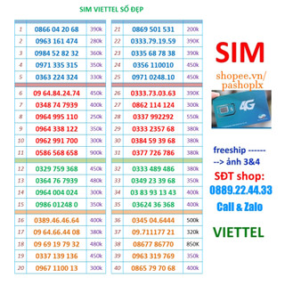Sim Viettel sồ đẹp