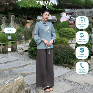 Pháp phục đồ lam đi lễ TINH NHI thanh lịch và thoải mái PP156