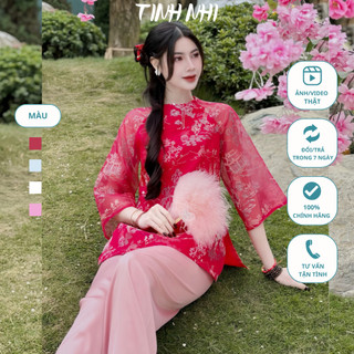 Đồ lam đi lễ thêu hoa TINH NHI mềm mại và thoải mái PP160