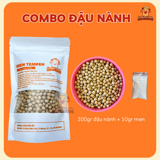 Combo làm thử tempeh đậu nành 200g đậu 10g men tempeh