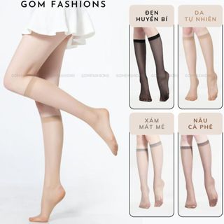 Tất da chân nữ cao đến đầu gối GOMTAT, vớ da cao cổ che sẹo, che khuyết điểm chân thật - D16-A099-1DOI