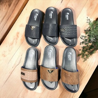  Dép nam da thời trang khâu đế  chống trơn màu đen và nâu size size 37 đến 43 phom dáng êm và ôm chân 