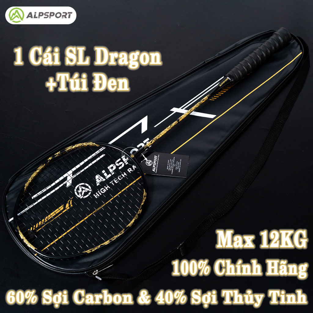 ALP SL 4U Căng Max 12KG Vợt Cầu Lông Original 100% 26LBS Full Carbon ALPSPORT Yonex Kumpoo Rsl New B