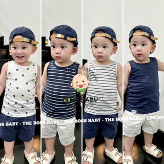 Set 4 áo ba lỗ ngôi sao kẻ- a511