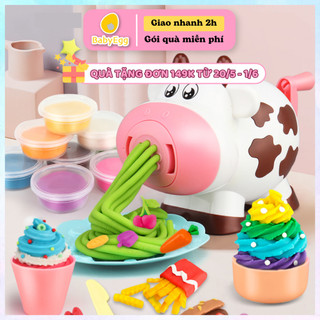 Đồ chơi đất nặn làm từ bột mì Bò sữa làm mì, kem đồ chơi nấu ăn cho bé trai bé gái đồ chơi trẻ em 3 4 5 6 7 tuổi BabyEgg