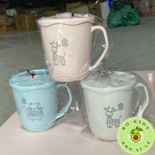 Ca tròn uống nước có nắp Việt Nhật (MS:6025) cốc nhựa có nắp bền đẹp,cute