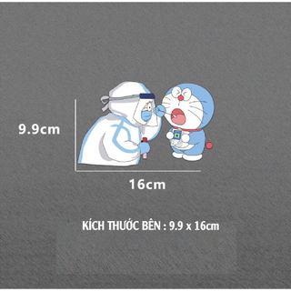 Tem logo decal dán xe độc đáo chủ đề Doremon nhiều kích thước khác nhau
