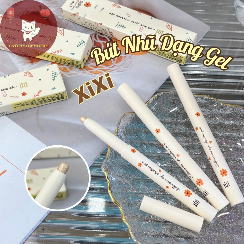 [XIXI] Bút Nhũ XIXI Dạng Chì Gel Vỏ Hoa Lazy Man Lying Silkworm Pen (D-401)