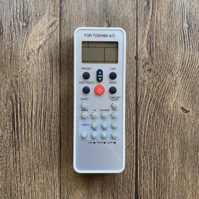 REMOTE máy lạnh TOSHIBA viền xám, remote điều hòa TOSHIBA, điều khiển máy lạnh TOSHIBA