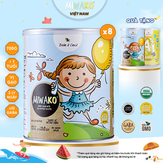 Sữa Công Thức Hạt Thực Vật Hữu Cơ Miwako Vị Gạo Hộp 700gr x 8 Hộp - Miwako Việt Nam