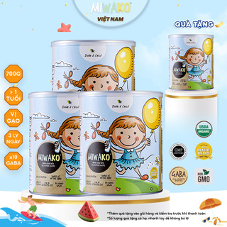 Sữa Hạt Hữu Cơ Miwako Hộp 700g Vị Gạo x 3 Hộp - Miwako Việt Nam
