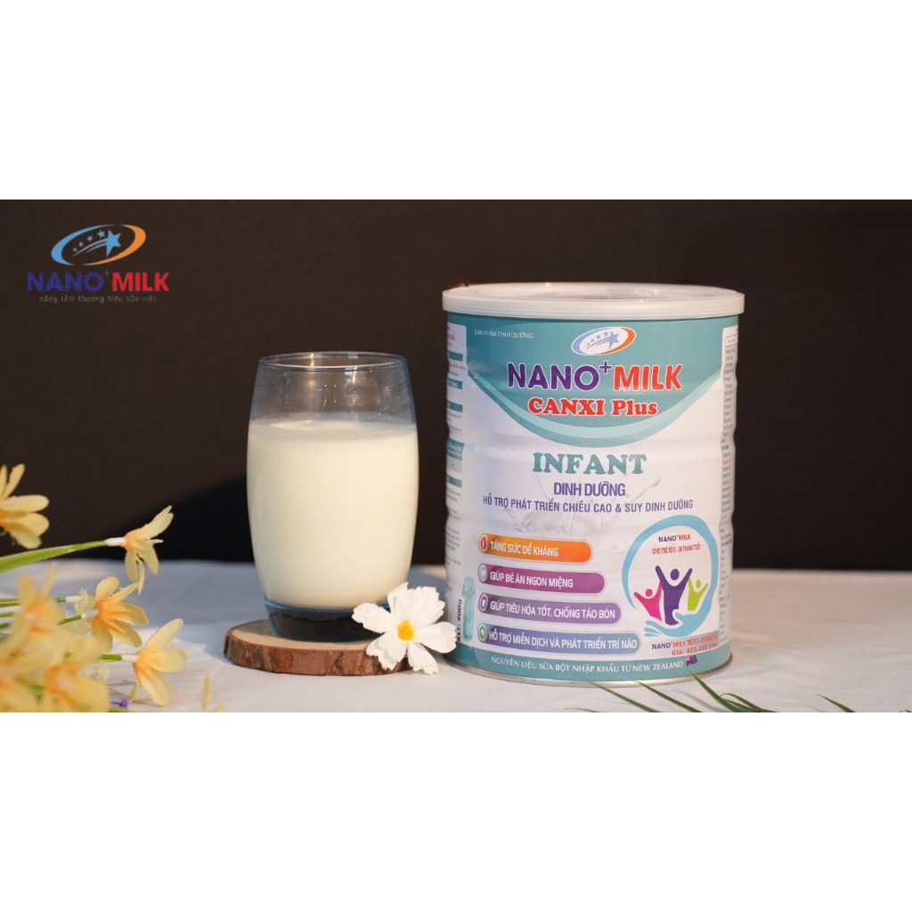 Sữa Canxi dưới 3 tuổi Nano+Milk  ( Nano+Milk Infant ) hỗ trợ tăng chiều cao và suy dinh dưỡng