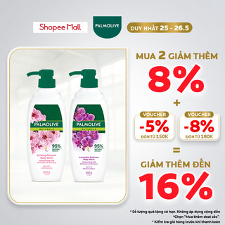 Bộ 2 Sữa tắm Palmolive mịn màng quyến rũ 100% chiết xuất từ phong lan 500g
