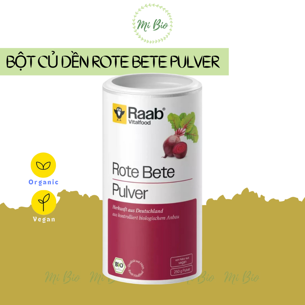 Bột củ dền hữu cơ 250g Raab - Ăn Kiêng - Ăn thực dưỡng - MiBio