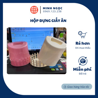 Hộp đựng giấy ăn, khăn giấy tròn nhựa Gia Long tiện lợi Đựng Giấy để Bàn Ăn,nhà hàng- Nhựa Việt Nhật