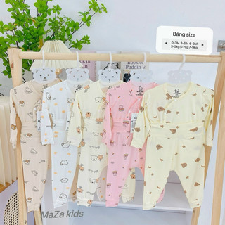 Bộ dài tay bé trai bé gái sơ sinh từ 0-9 tháng chất petit mềm mịn mát lịm co dãn bốn chiều màu sắc nổi bật