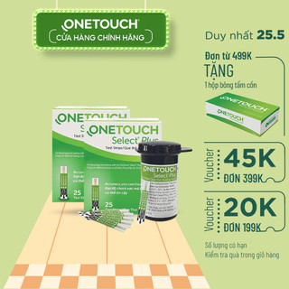 Combo 2 Que Thử Đường Huyết OneTouch Select Plus B/25