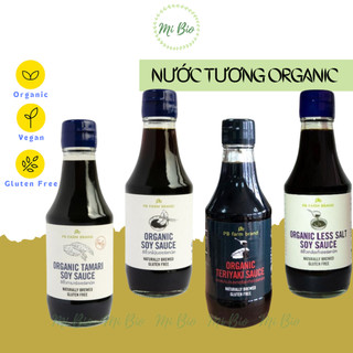 Nước tương đậu nành hữu cơ Tamari - Teriyaki - Ít muối 200ml Pbfarm (Thái Lan)