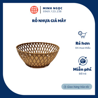 Rổ nhựa giả mây, rổ nhựa đan mây, rổ đựng rau sống Việt Nhật