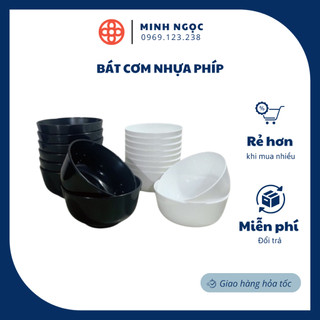 Bát cơm nhựa phíp việt nhật 6801 bền đẹp, an toàn - chén cơm phíp việt nhật tiện lợi